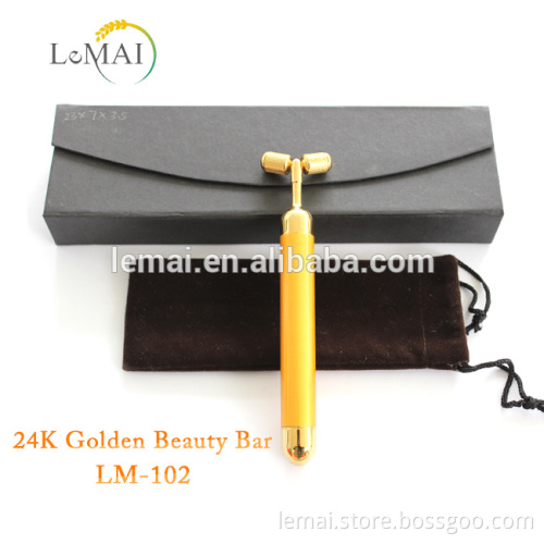 Facial massager magic stick Portable 24K Golden Beauty Bar ,Personal Care golden massager bar beauty equipment